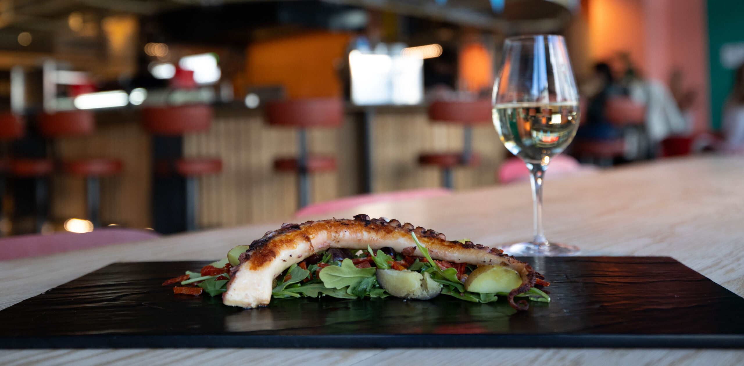 Authentic Spanish octopus meal beautifully plated